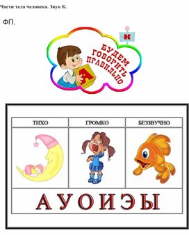 Обложка для материала Части тела человека. Звук К.
