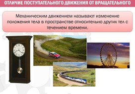 Обложка для материала отличие поступ движ от вращ