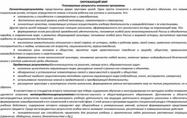 Обложка для материала Рабочая программа по окружающему миру 4 класс