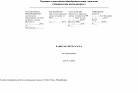 Рабочая программа уроков технологии 4 кл