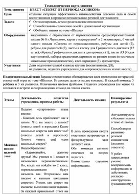 КВЕСТ «СЕКРЕТ ОТ ПЕРВОКЛАССНИКОВ»