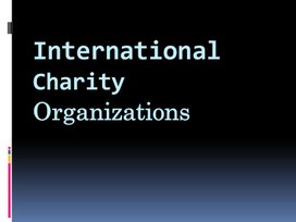Обложка для материала Presentation "International charity organisations" and Test on the topic of it (7 Form)
