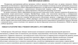 Рабочая программа по русскому языку подготовительный класс для детей с ОВЗ ( вариант 6.2)