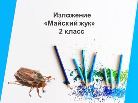 Презентация по русскому языку. Изложение "Майский жук". 2 класс