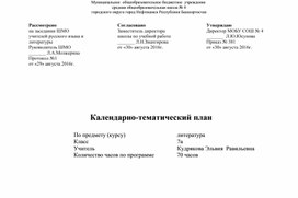 Рабочие программы по русскому языку