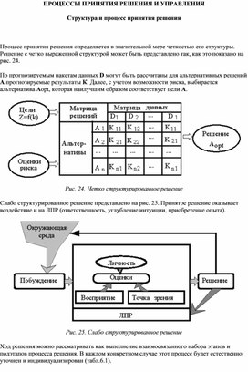 Обложка для материала Структура и процесс принятия решения