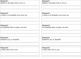 Обложка для материала Рабочие листы Postcards