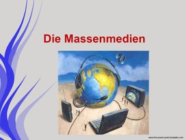 Презентация по немецкому языку "Massenmedien"