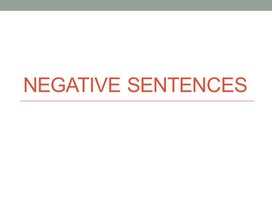 49 Negative sentences. 5-6 классы