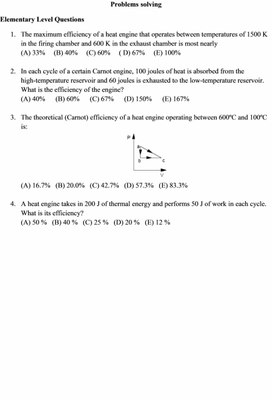 Обложка для материала Cyclic processes and their effeciency, Carnot cycle Solving problems
