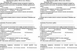 Обложка для материала Проверочная  работа  №2 по теме: «Осень»