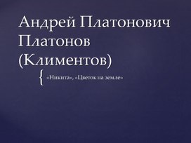 Урок литературы в 5 классе А.П. Платонов