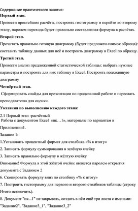 Обложка для материала Содержание практического занятия