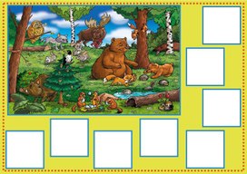 Обучающие карточки для игры "Дом - лес"