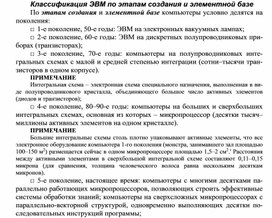 Обложка для материала Классификация ЭВМ по этапам создания и элементной базе
