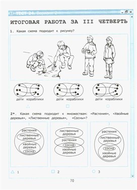 Обложка для материала по информатике тест для 2 класса