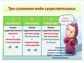 Три склонения существительного