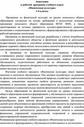 Обложка для материала Аннотация 1-4 кл