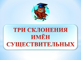 Три склонения имен существительных