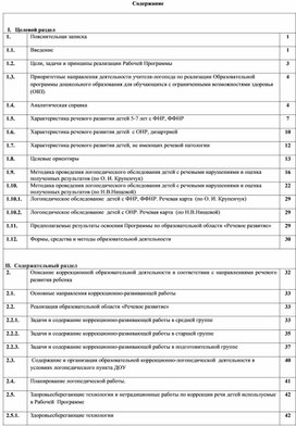 Рабочая программа учителя-логопеда