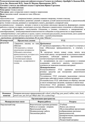 Обложка для материала Урок по теме "Снова в школу!"