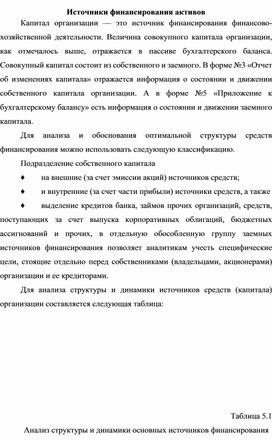 Контрольная работа по теме Источники инвестирования на предприятии