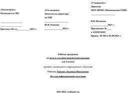Обложка для материала Рабочая программа