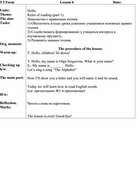 Обложка для материала Rules of reading (part 1). Знакомство с правилами чтения. 5 кл