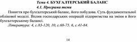 Обложка для материала Тема 4. БУХГАЛТЕРСЬКИЙ БАЛАНС