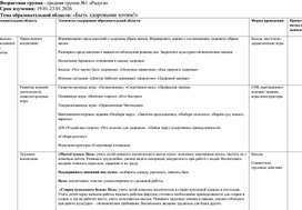 Обложка для материала План недели !Быть здоровыми хотим!"