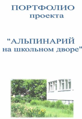 Обложка для материала Портфолио проекта Альпинарий школьного двора