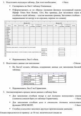 Обложка для материала Контрольная работа по теме MS Excel