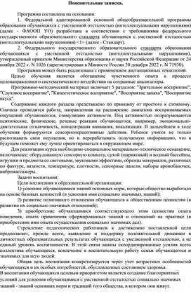 Обложка для материала Планирование сенсорное развитие ТПНР
