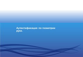 Информационные технологии. Аутентификация геометрии руки