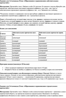 Обложка для материала Действительные и страдательные причастия 7 класс