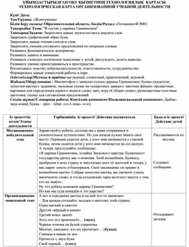 Конспект по основам грамоты "В гостях у царицы Грамматики"