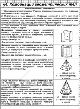 Обложка для материала Геометрия в таблицах 10-11кл