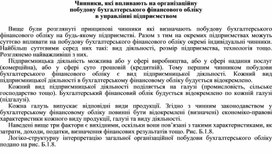 Обложка для материала Чинники, які впливають на організаційну побудову бухгалтерського фінансового обліку в управлінні підприємством