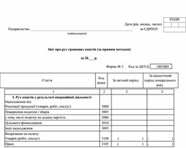 Обложка для материала Звіт про рух грошових коштів (за прямим методом)