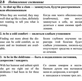 Обложка для материала АНГЛИЙСКИЙ слова подавленное состояние