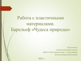 Презентация к уроку технологии_Работа с пластичными материалами. Барельеф «Чудеса природы»