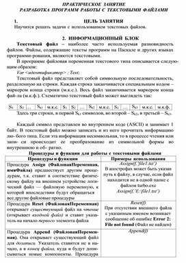 Обложка для материала ПРАКТИЧЕСКОЕ ЗАНЯТИЕ РАЗРАБОТКА ПРОГРАММ РАБОТЫ С ТЕКСТОВЫМИ ФАЙЛАМИ