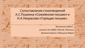 Николай Некрасов «Горящие письма»