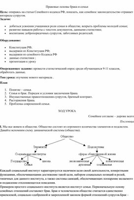 Обложка для материала Правовые основы брака и семьи