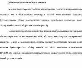 Об'єкти облікової політики активів