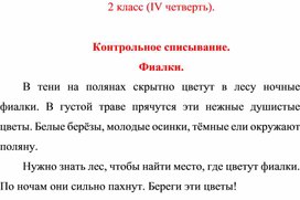 Обложка для материала Текст для контрольного списывания начальные классы 3