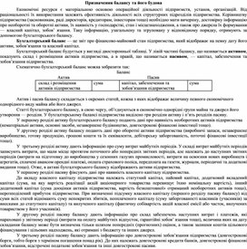 Обложка для материала Призначення балансу та його будова