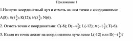 Обложка для материала 25. Координатная прямая.Приложение 1. Вариант 2