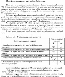 Обложка для материала Облік фінансових результатів від іншої діяльності