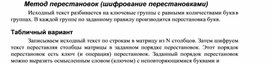Обложка для материала Метод перестановок (шифрование перестановками).docx